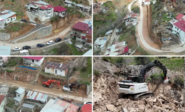 Tanjant yolda genişletme çalışmaları devam ediyor