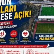 Yenişehir Stadyumu kapılarını Gümüşhane halkına açtı
