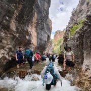Gümüşhane’de doğaseverler Yılanlı Kanyon’u keşfetti