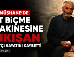 Kelkit’te Ot Biçme Makinesine Sıkışan Çiftçi Hayatını Kaybetti