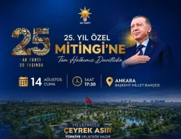 AK Parti Gümüşhane İl Başkanı Erdoğdu’dan 25. Yıl Mitingine davet