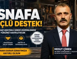 AK Parti Gümüşhane İl Başkanlığı Hazine Faiz Destekli Kredi Düzenlemesini Değerlendirdi