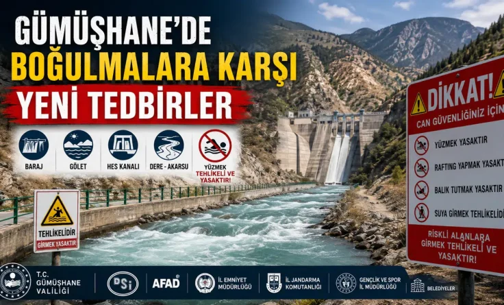 Gümüşhane’de baraj, gölet ve HES kanallarında boğulmalara karşı yeni tedbirler