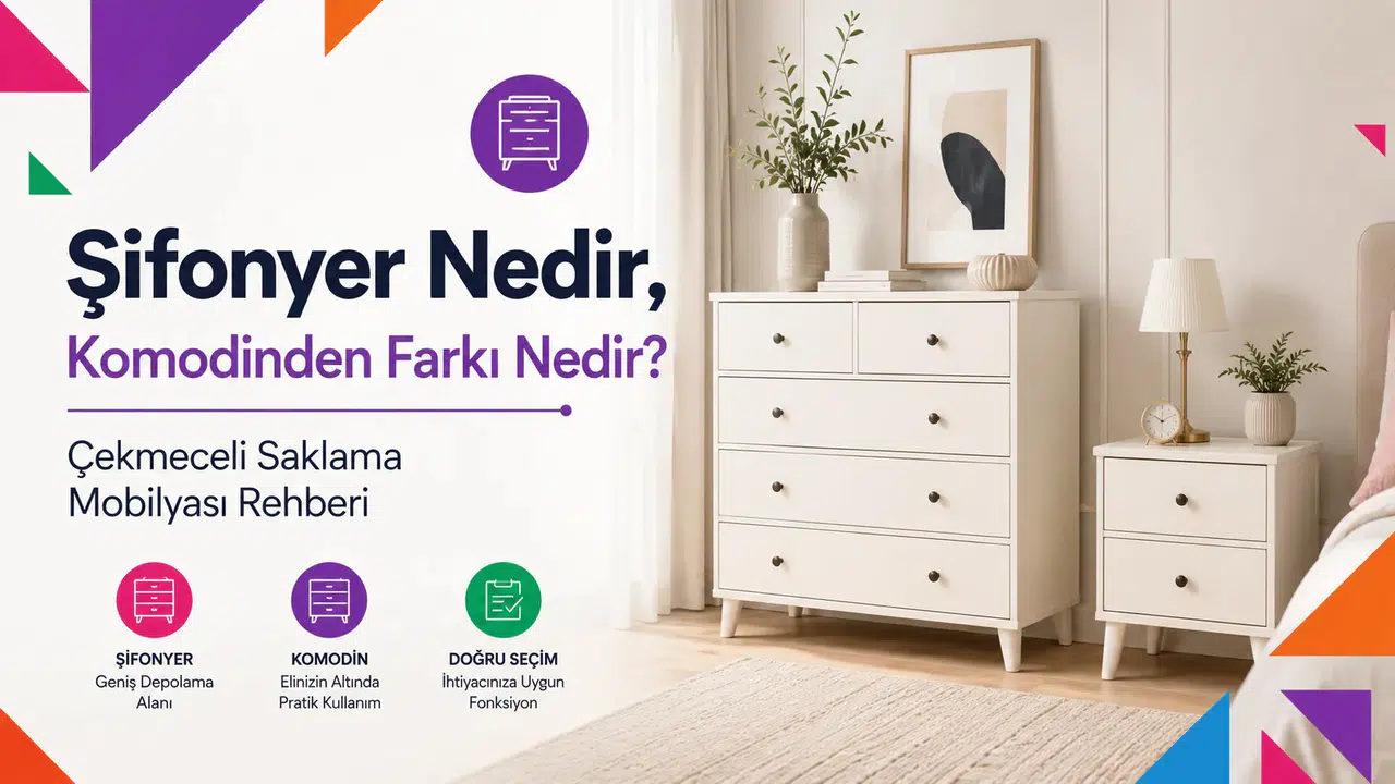 Şifonyer Nedir, Komodinden Farkı Nedir? Çekmeceli Saklama Mobilyası Rehberi