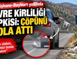 Duyarsız Sürücü Çöpünü Yola Attı, Köylüler Çileden Çıktı!
